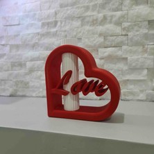 Print3dTr Kalp Love Yazılı Saksı