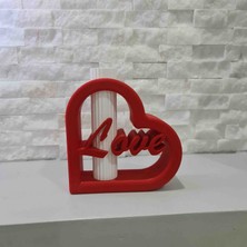 Print3dTr Kalp Love Yazılı Saksı