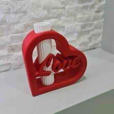 Print3dTr Kalp Love Yazılı Saksı