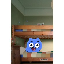 Muyudi Gumball Sevimli Peluş Yastık & Uyku Arkadaşı & Oyuncak & Hediyelik 26 cm