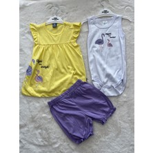 Nurcan Bebe Elegant Baskılı Kuğulu Süprem Üçlü Takım