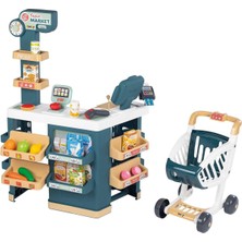 Smoby Süpermarket Alışveriş Arabası Dahil Mekanik Terazi Elektronik Fonksiyonlar 42 Aksesuar Oyun Set