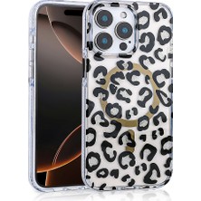 Teleplus iPhone 15 Pro Max Kılıf Magsafe Özellikli Jago Leopar Tasarım Desenli Kapak