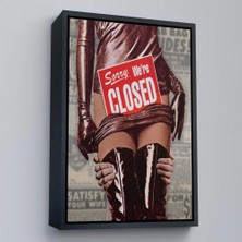 Marsilyan- Çerçeveli Sorry We're Closed Tablo - Üzgünüm KAPALIYIZ-7705