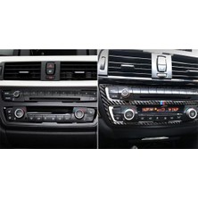 Bmw (F30) 2013-2015 / (F34) 2013-2016 Için Üç Renkli Karbon Fiber Araba CD Paneli Dekoratif Sticker