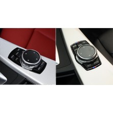 Bmw X3 / X4 / X5 / X6 / F07 / F10 / F15 / F16 / F20 / F25 / F26 / F30 / F34 Için Üç Renkli Karbon Fiber Araba Multimedya Çerçevesi Dekoratif Sticker