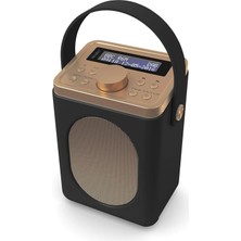 Bluetooth'lu Taşınabilir Dab+ Radyo | Retro Dijital Radyo, Pilli ve Şebekeyle Çalışan | 20 Ön Ayar