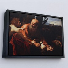 Marsilyan- Çerçeveli Caravaggio - Isanın Kurban Edilmesi Tablo - Sacrifice Of ISAAC-7121