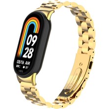 Techno Guru Xiaomi Mi Band 8 3 Kademeli Katlanabilir Klipsli Metal Kordon KRD04