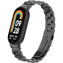 Techno Guru Xiaomi Mi Band 9 3 Kademeli Katlanabilir Klipsli Metal Kordon KRD04