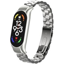 Techno Guru Xiaomi Mi Band 7 3 Kademeli Katlanabilir Klipsli Metal Kordon KRD04