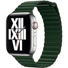 Techno Guru Apple Watch 44MM Suya Dayanıklı Pu Deri Lop Kordon KRD09