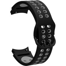 Techno Guru Galaxy Watch 4 Classic 42MM Delikli Suya Dayanıklı Silikon Kordon KRD02