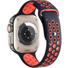 Techno Guru Apple Watch 44MM Delikli Suya Dayanıklı Silikon Kordon KRD02