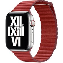 Techno Guru Apple Watch 44MM Suya Dayanıklı Pu Deri Lop Kordon KRD09