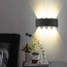 15W Dekoratif Çift Yönlü Aydınlatma 8'li LED Aplik Duvar Lambası Cata Kapri Dekoratif Duvar Apliği