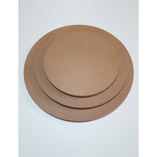 Dfn Wood Yuvarlak Mdf Plaka Panel 60 cm Çap 18 mm Kalınlık Mdf Tabaka Arkası Beyaz Ham 1 Adet