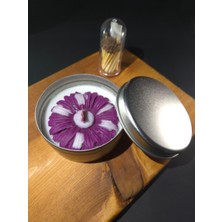 Barlomood Handcrafts Doğal Soya Wax Dekoratif Teneke Mum (Papatya)