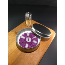 Barlomood Handcrafts Doğal Soya Wax Dekoratif Teneke Mum (Papatya)