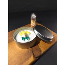 Doğal Soya Wax Dekoratif Teneke Mum (Lale Buketi)