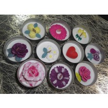 Doğal Soya Wax Dekoratif Teneke Mum (Lale Buketi)