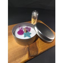 Doğal Soya Wax Dekoratif Teneke Mum (Gül)