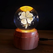 Mepa Tedarik Usb'li Yonca Tasarımlı Dönen Cam Küre