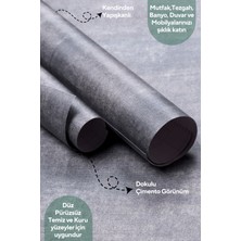 Technosmart 60 cm ×300 cm  Kendinden Yapışkanlı Dokulu Çimento Görünümlü Duvar Kağıdı Dolap Masa Kaplama