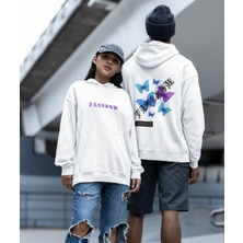 Terzili Giyin Freedom(Özgürlük) Kelebek Baskılı Çift Sweatshirt 2'li Set