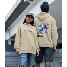 Terzili Giyin Freedom(Özgürlük) Kelebek Baskılı Çift Sweatshirt 2'li Set