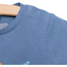 Hellobaby Basic Erkek Kepçe Arabası Baskılı T-Shirt Erkek Bebek