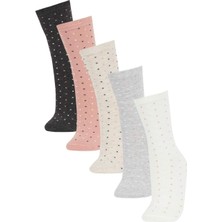 DeFacto Kadın 5'li Pamuklu Uzun Çorap Y6735AZNS