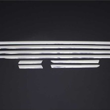 Fiat Linea 2007-2014 Modeller Arası Krom Cam Çıtası 8 Parça Paslanmaz Çelik
