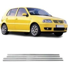 Vw Polo 1994-2002 Modeller Arası Krom Cam Çıtası 4 Parça Paslanmaz Çelik