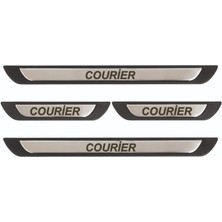 Courier 2018+ Modeller Old Krom Kapı Eşiği  Koruyucu 4 Parça Paslanmaz Çelik