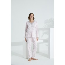Evia Angelique Pamuk Uzun Kol Kadın Pijama Takımı 21504