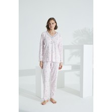 Evia Angelique Pamuk Uzun Kol Kadın Pijama Takımı 21504