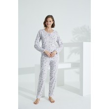 Evia Angelique  Pamuk Uzun Kol Kadın Pijama Takımı 21506