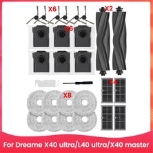 X40 ULTRA/L40 ULTRA/X40 Master Elektrikli Süpürge Ana Yan Fırça Hepa Filtre Paspas Pedi Toz Torbaları Için Yedek Parça (Yurt Dışından)