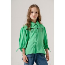 Kız Çocuk Taş Püsküllü Gömlek 3124