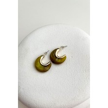 Modex Altın Rengi Akrilik Yarım Ay Küpe (2cm)