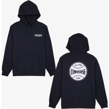 Converse Classic Erkek Grafik Baskılı Siyah Hoodie