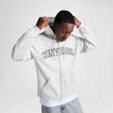 Converse Classic Erkek Fermuarlı Gri Hoodie