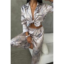 Fiori Color Pietra Saten Uzun Pijama Takımı