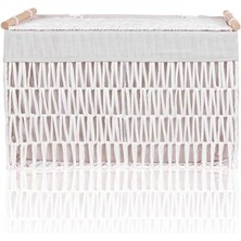 The Mia Cesta Hasır Organizer Sepet Beyaz 57X36X37 cm SPT0074