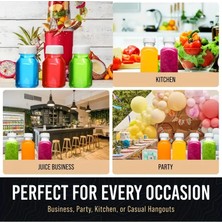 6 Adet 500ML Detox Meyve Suları Smoothie'ler Diyet Sporcu Içeceği Pet Şişesi Kilitli Kapak(Şişe)