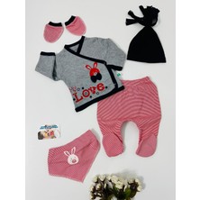 Alp Bebe Aşkım Benim 5 Parça Hastane Çıkış Seti Erkek Takım Kırmızı