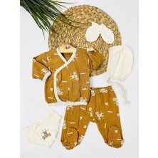 Alp Bebe Kashi Müslin  5li Yenidoğan Set - Kahve