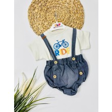 Alp Bebe Rıde Keten Salapot ve Thısort Set - Lacivert