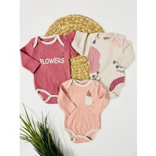 Alp Bebe Spaın Kaşkorse 3'lü Body Set - Pembe